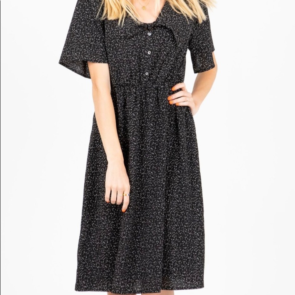 Piper and Scoot Bristol Dot Tie Dress-black (Sz L)